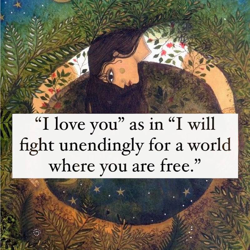 爱你是为你战斗是为了你去建设一个你能自由生活的世界爱你是为你战斗是为了你去建设一个你能自由生活的世界